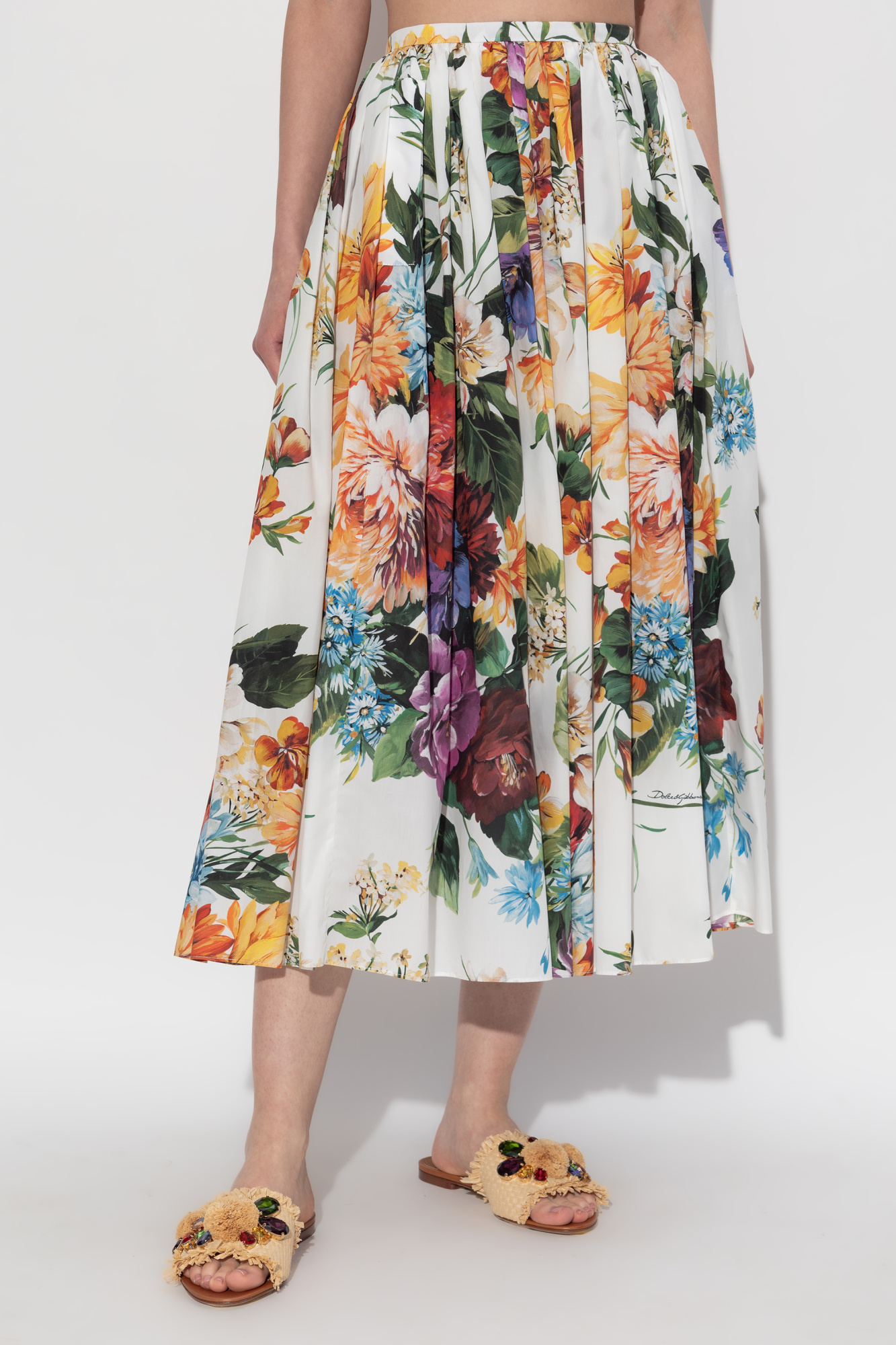 スカート Dolce & Gabbana 'Bouquet' print skirt (F4C6QTHS5TR HA5PC) Flower bouquet-print skirt in Print for Women